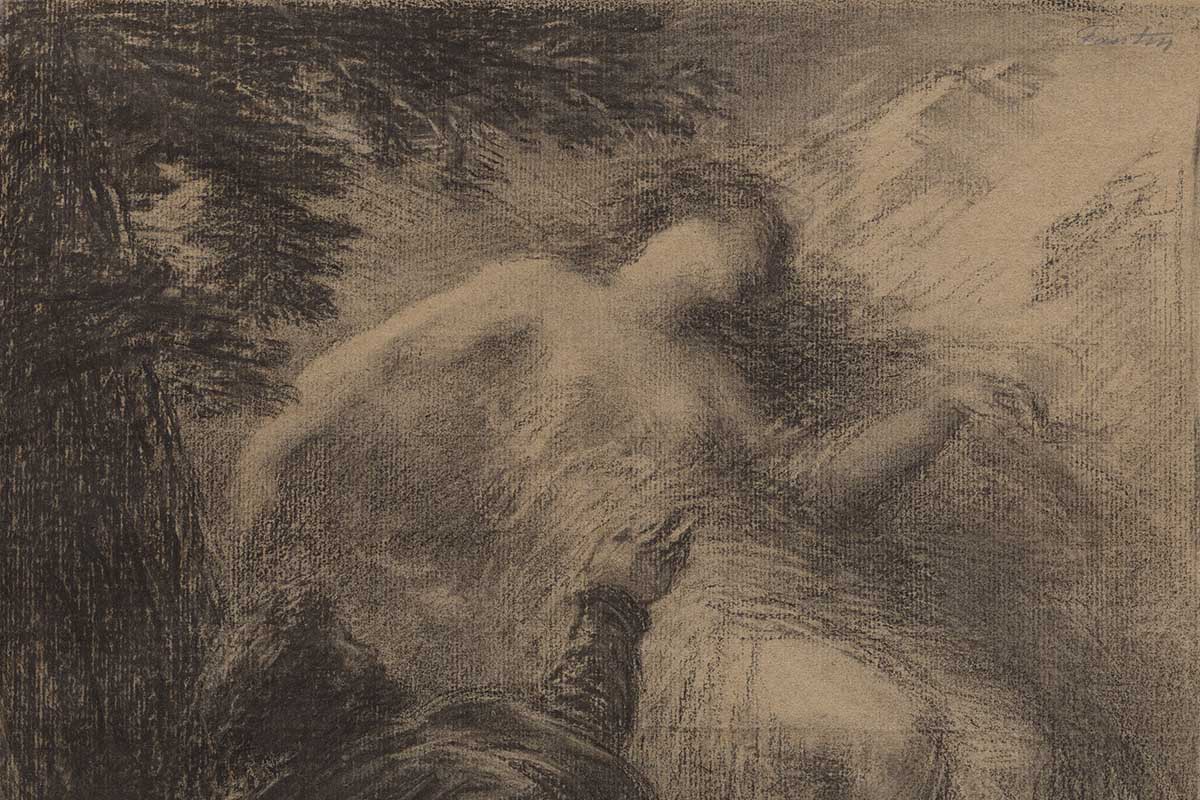 A man encounters a glowing fairy in the Alps.